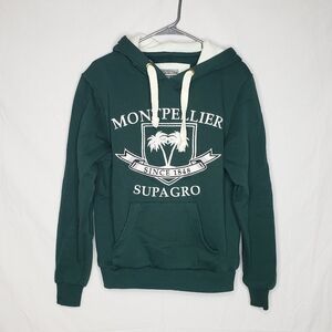 Montpellier Womens Supagro Logo Pullover Hoodie Sweater Size S Preppy Varsity